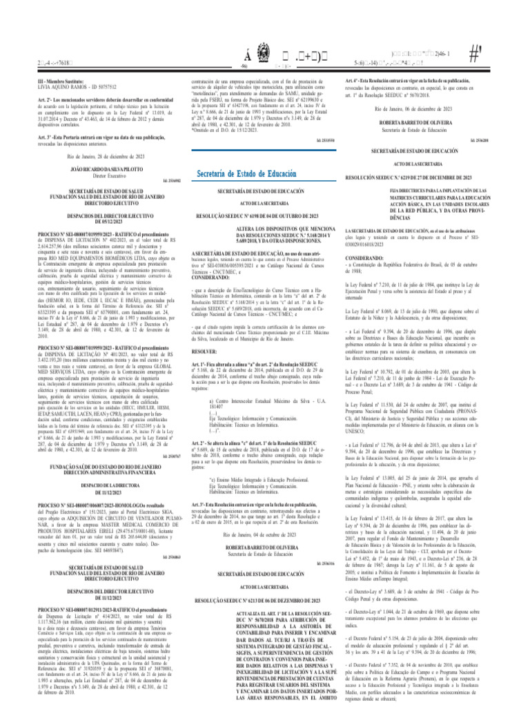 SEEDUC RJ Grado Curricular 2023 | PDF | Plan de estudios | Educación ...