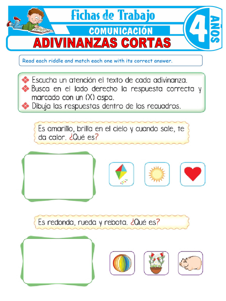 Short Riddles For 4-Year-Olds | PDF