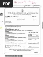 Combined Science Paper 1 | PDF