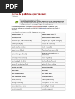 100 Exemplos de Palíndromos | PDF