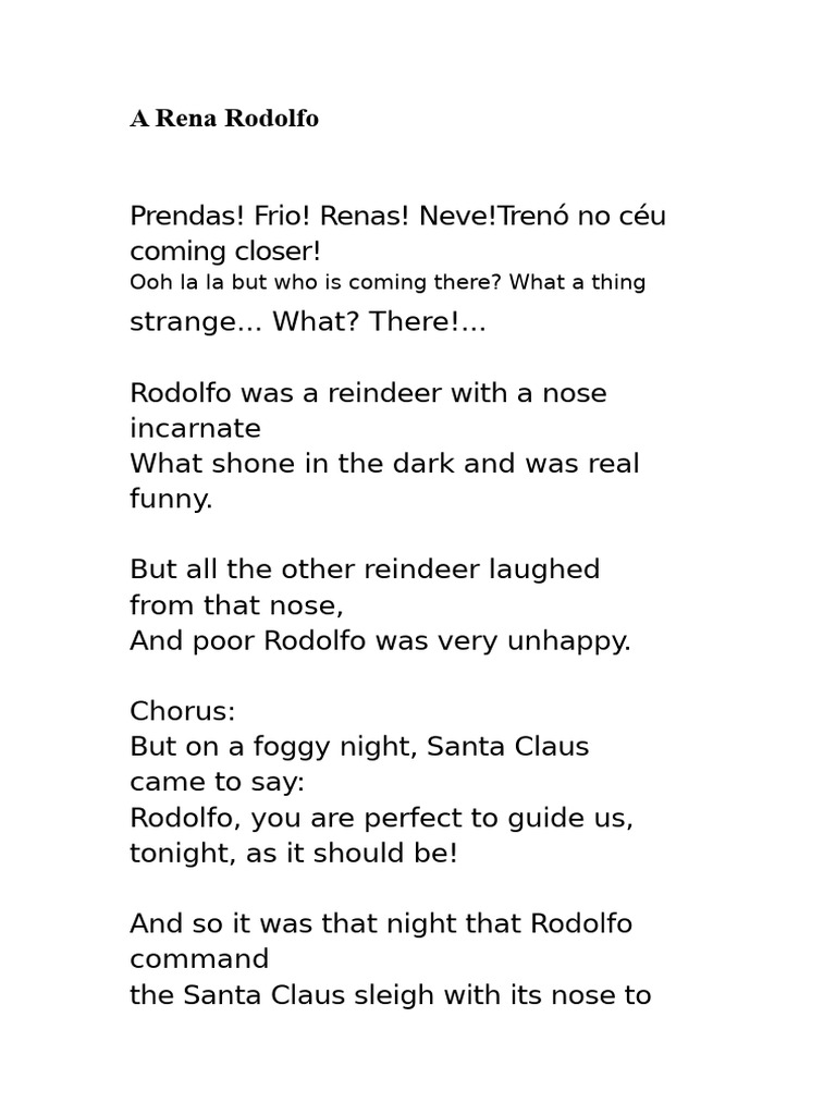 Rudolph The Red-Nosed Reindeer | PDF