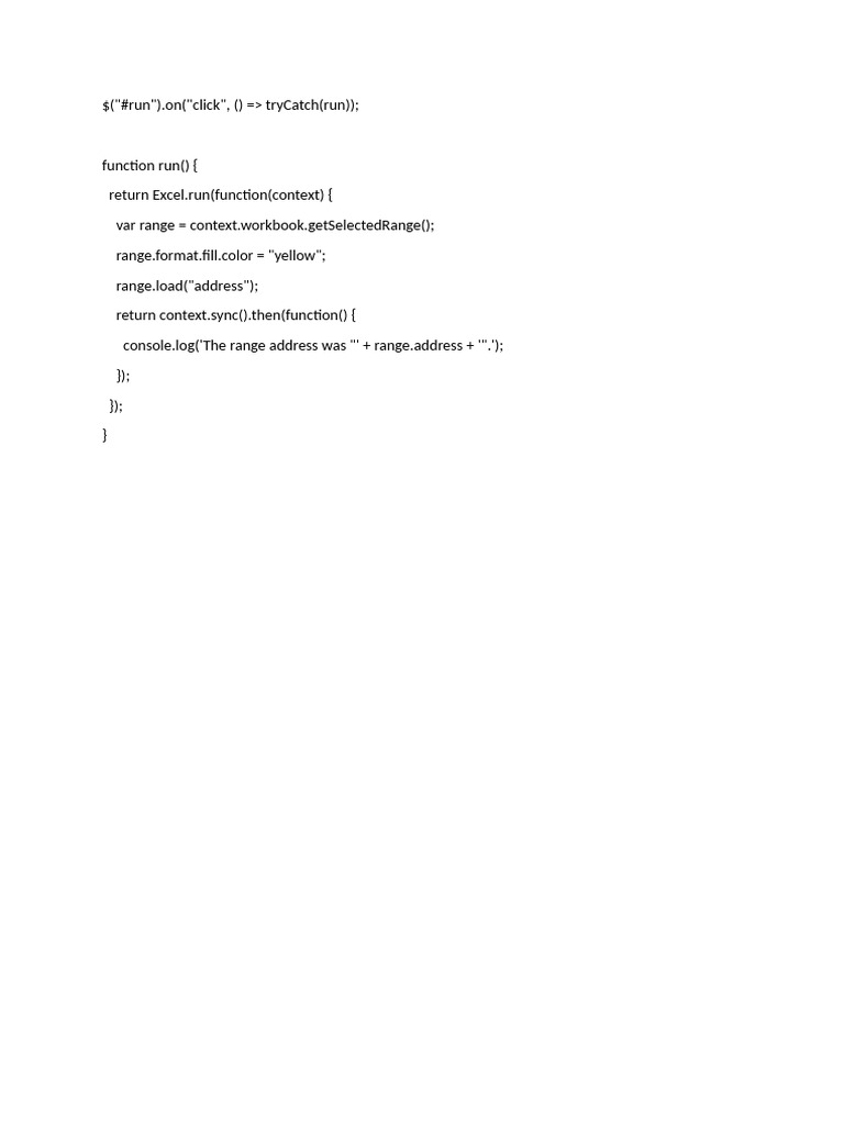 Excel JavaScript Color Fill Script | PDF