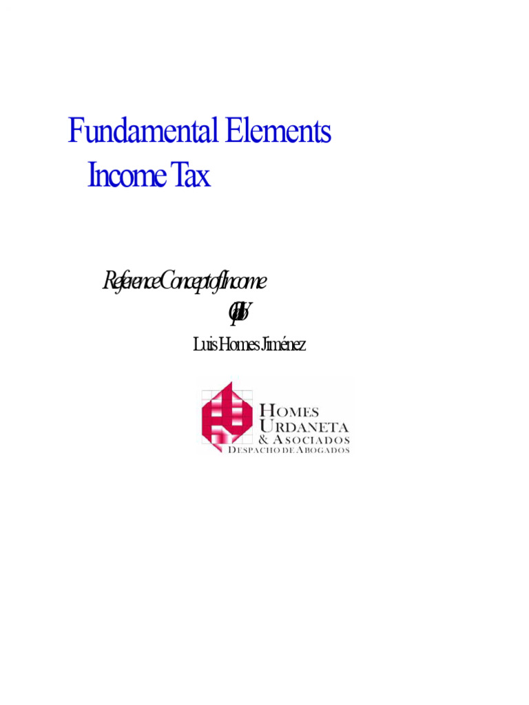 Fundamental Elements of Income Tax | PDF | Taxes | Double Taxation