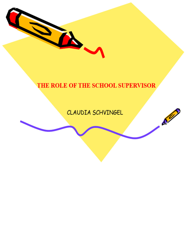Analyzing the School Supervisor's Role | PDF | Teachers | Pedagogy