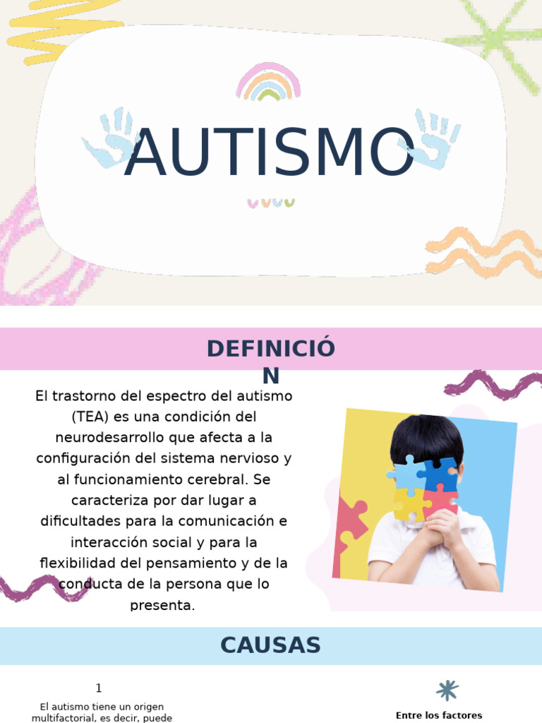 Entendiendo el Trastorno del Espectro Autista | PDF | Autismo | Las ...