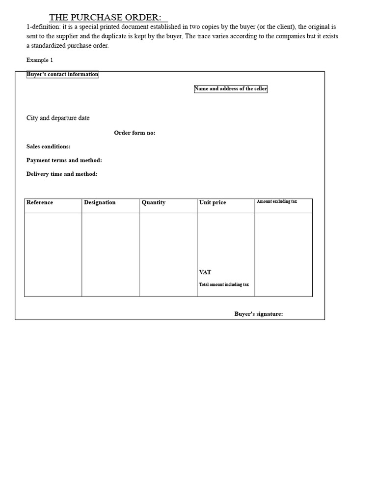 The Purchase Order | PDF | Receipt | Invoice