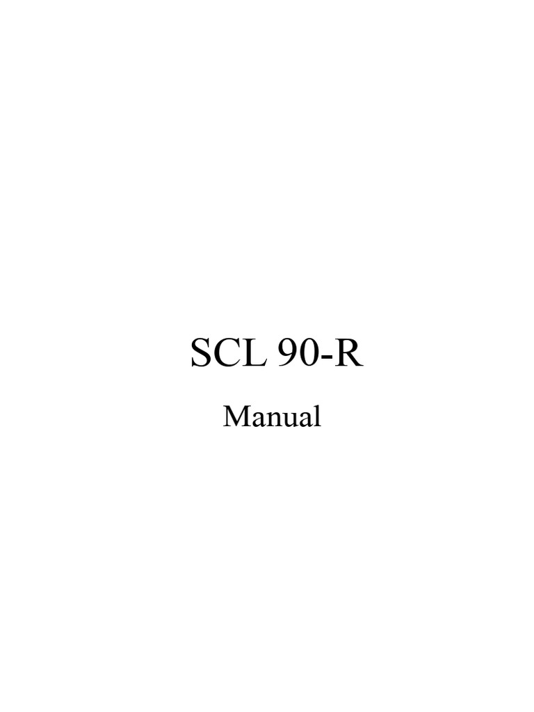 Manual SCL-90-R | PDF