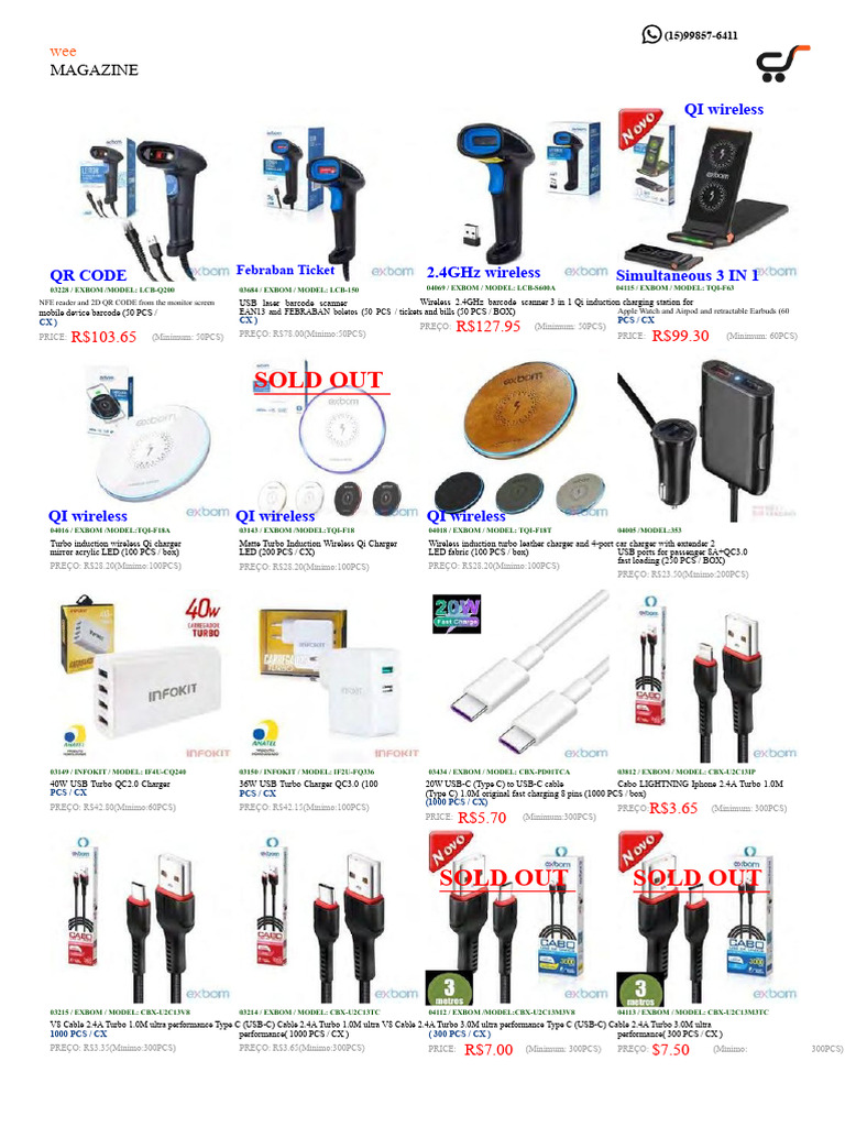 Wireless Chargers and Accessories Catalog | PDF | Hdmi | Hard Disk Drive