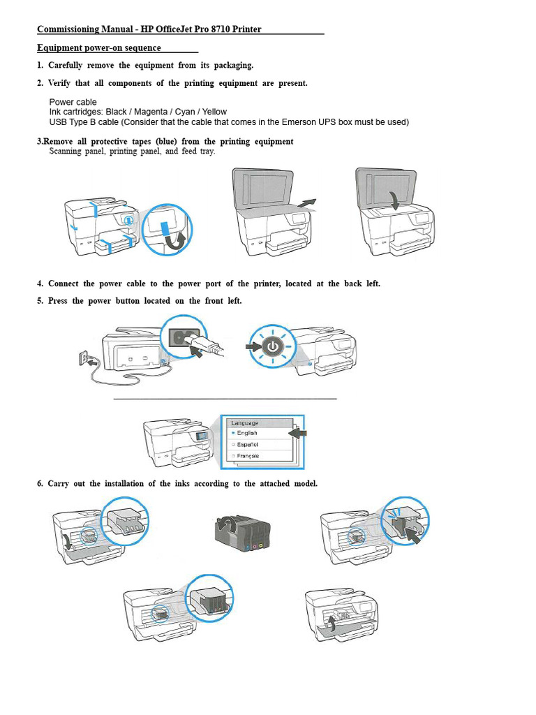 HP OfficeJet Pro 8710 Setup Guide | PDF