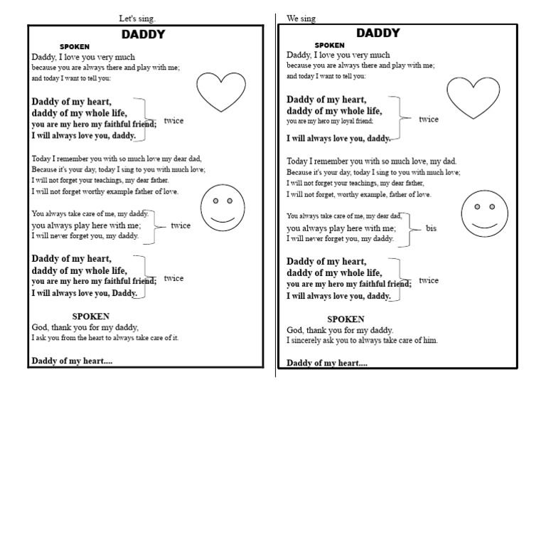Heartfelt Song for Daddy | PDF