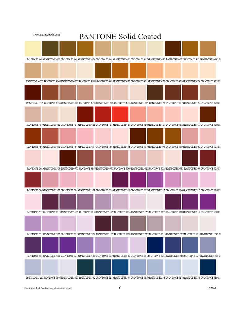 Comprehensive Guide to PANTONE Colors | PDF | Color | Visual Perception