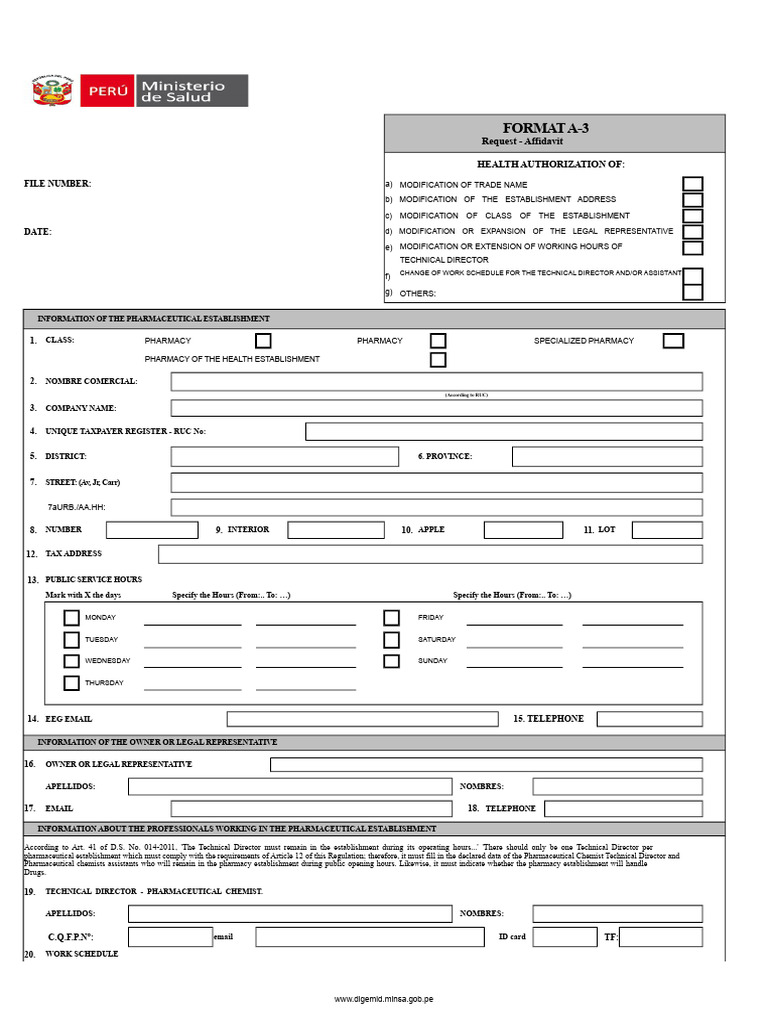 Pharmacy Establishment Modification Request | PDF