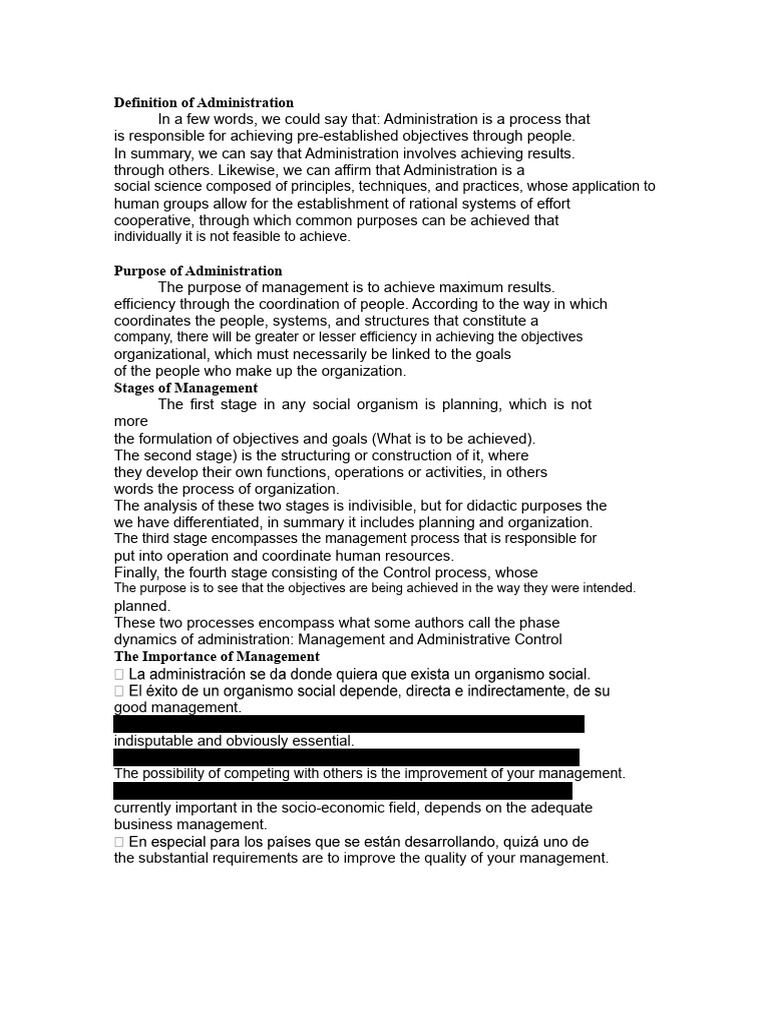 Understanding Administration Principles | PDF | Business