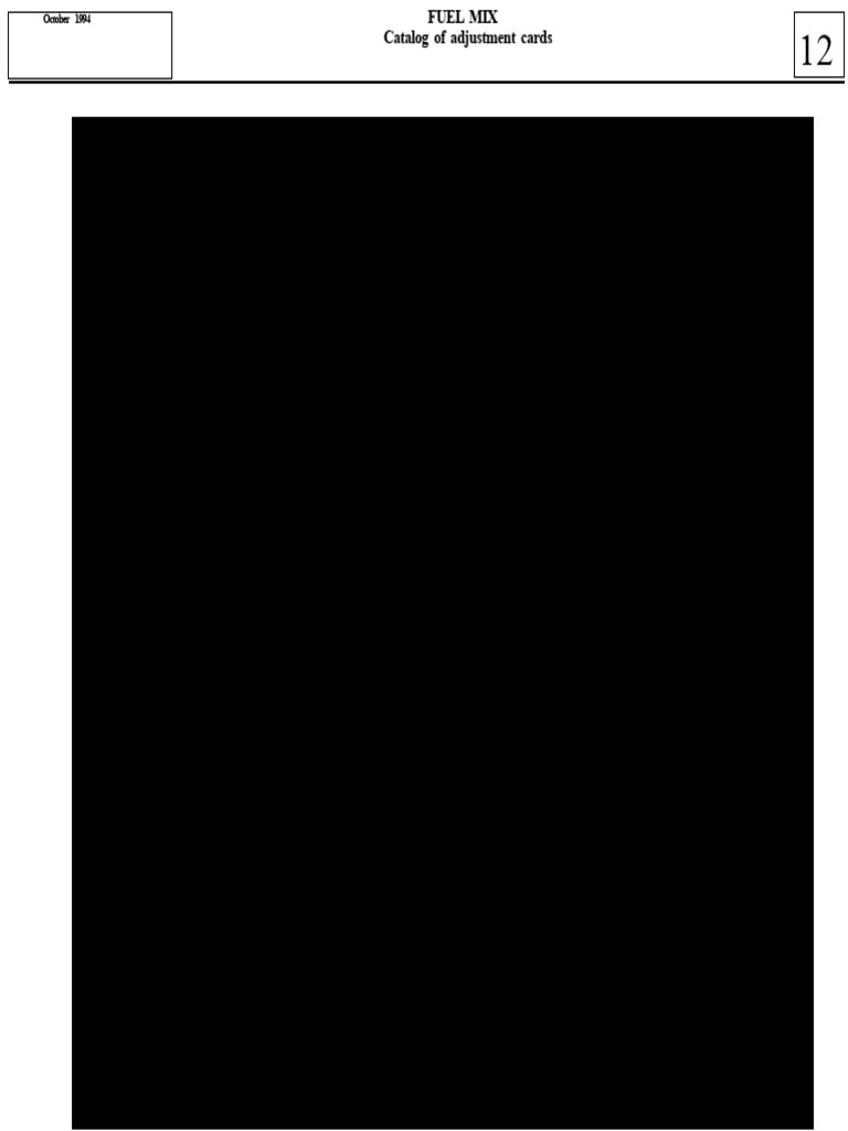 Fuel Mixture Adjustment Cards Catalog | PDF | Carburetor | Propulsion