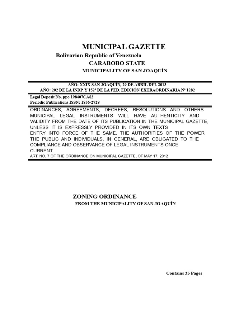 San Joaquín Zoning Ordinance 2013 | PDF | Area | Zoning