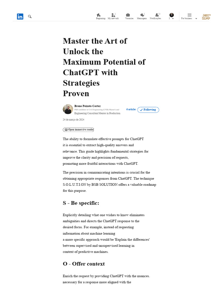 Master The Art of Prompts - Unlock The Maximum Potential of ChatGPT ...