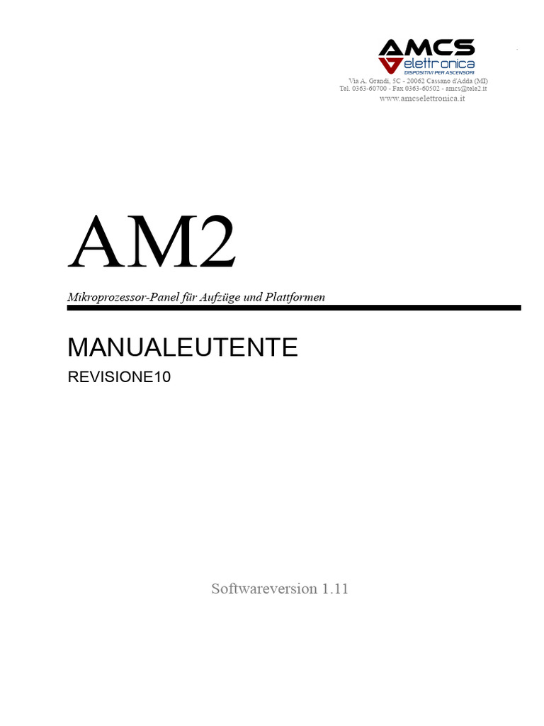 Handbuch AM2 v1.11 Revision 10 | PDF