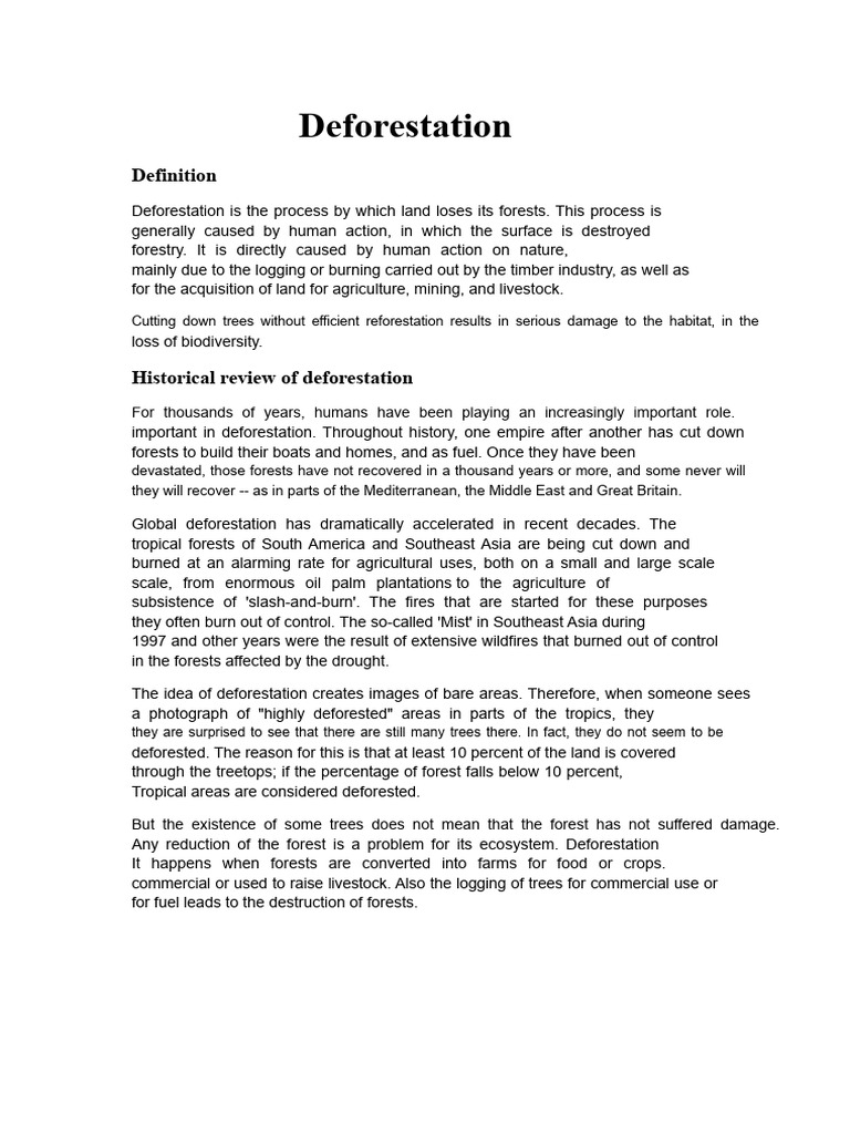 Deforestation | PDF | Deforestation | Forests