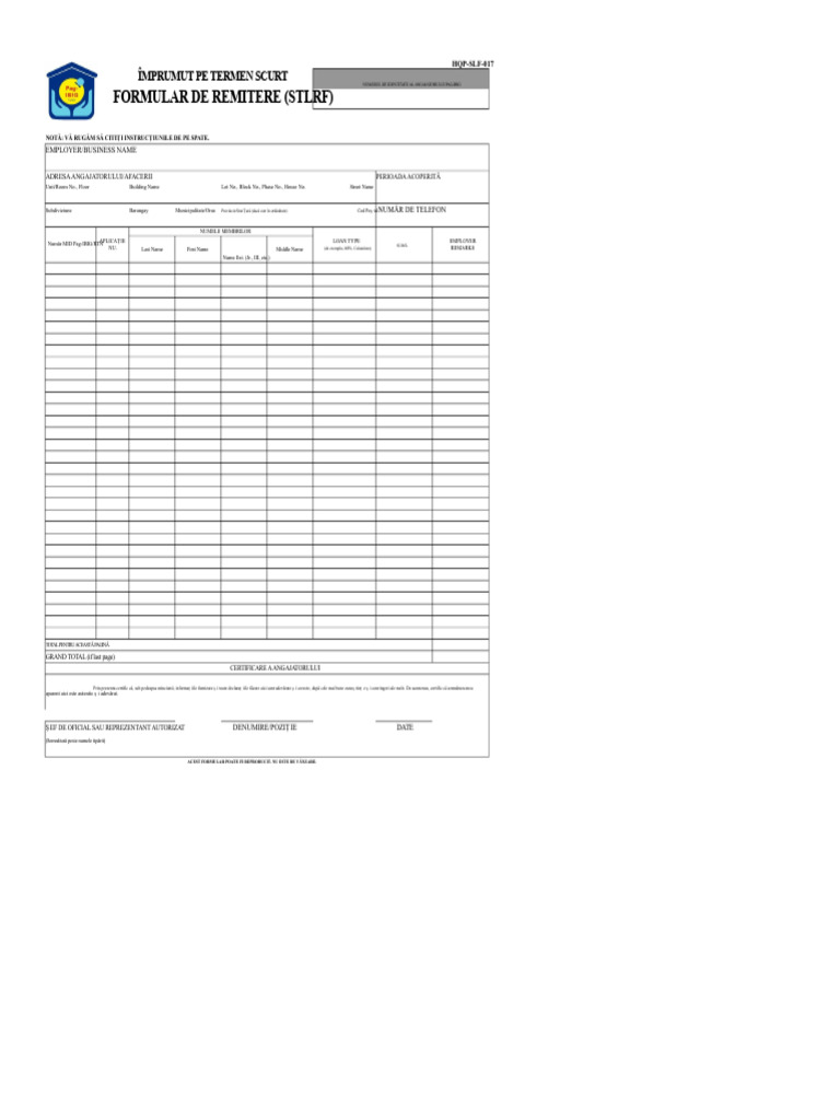 HDMF STLF Excel | PDF
