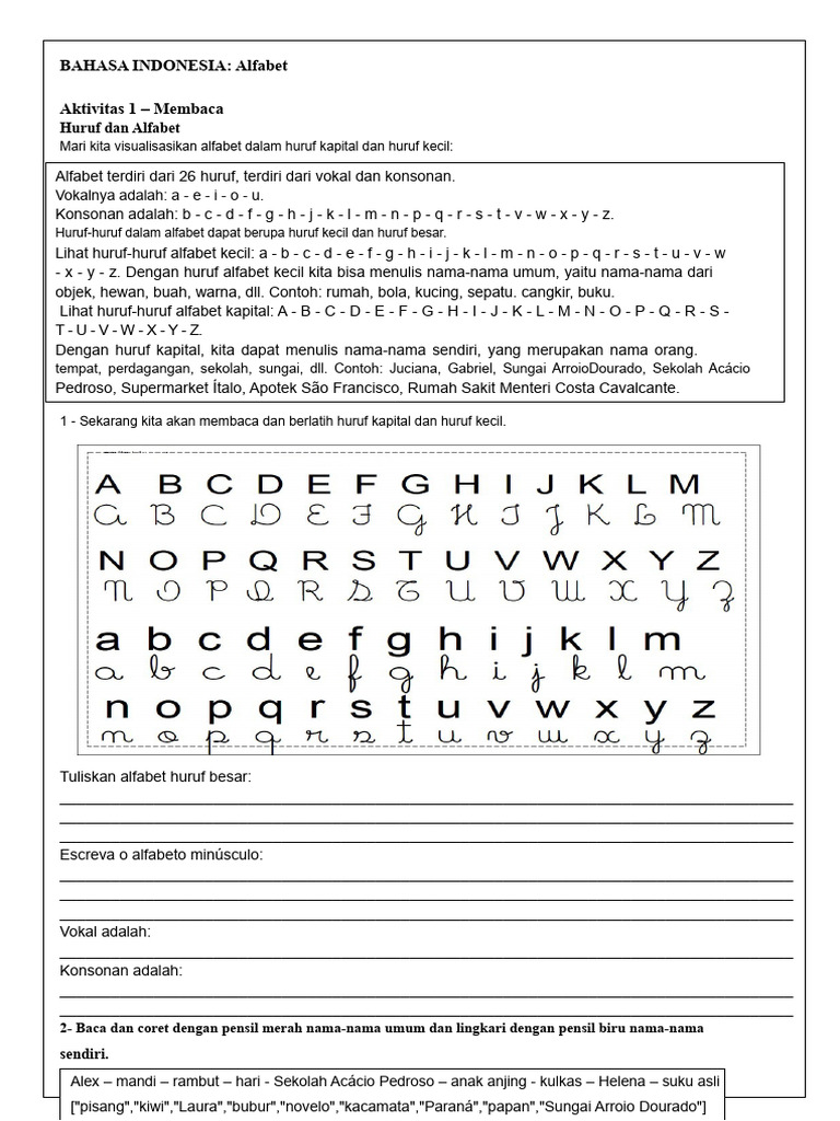 Memahami Alfabet dan Kamus Bahasa Indonesia | PDF
