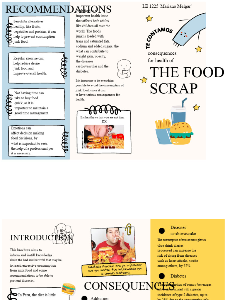 Junk Food Brochure | PDF | Junk Food | Obesity