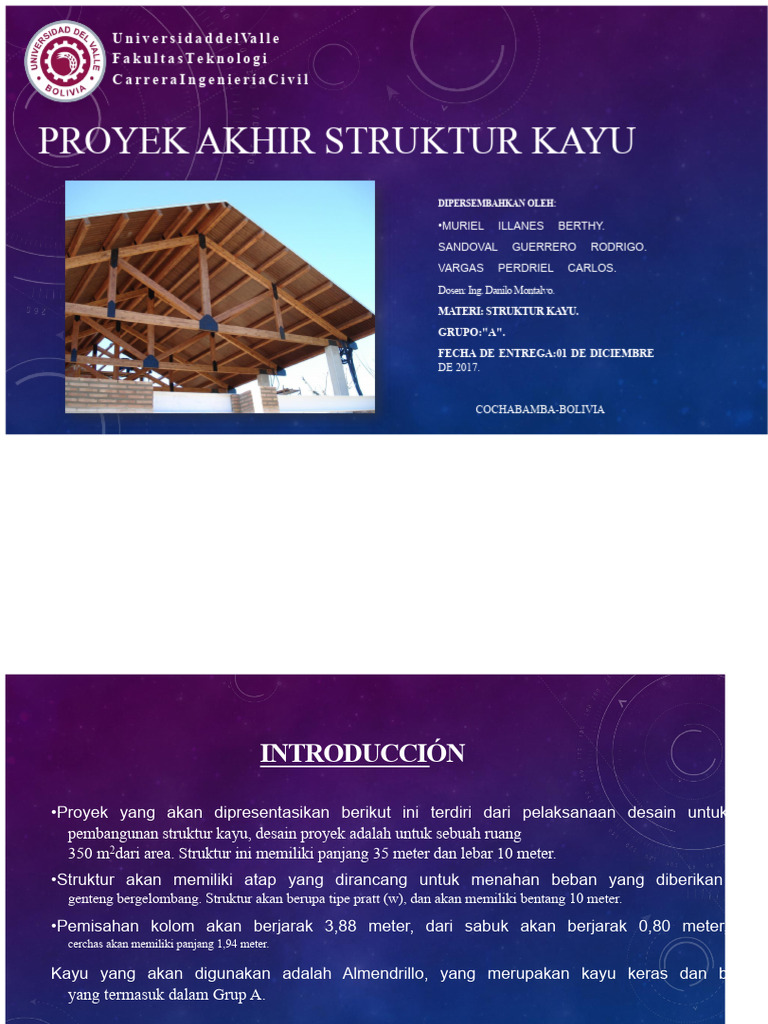 Desain Struktur Kayu untuk Proyek Akhir | PDF