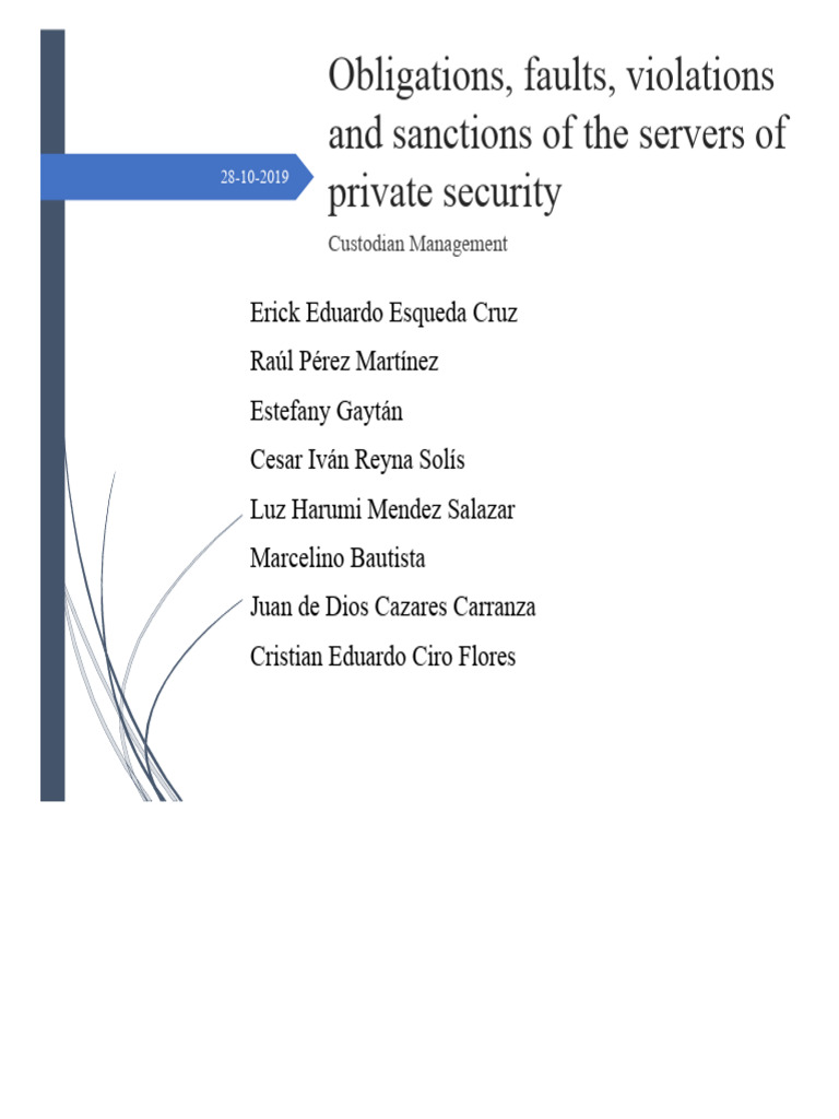 Obligations and Sanctions in Private Security | PDF