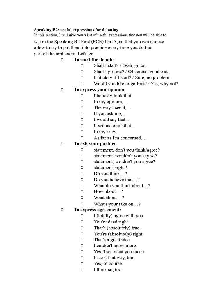 Speaking B2 Part 3 | PDF