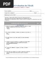 Questionnaire SNAP-IV pour TDAH | PDF | Manuel diagnostique et ...