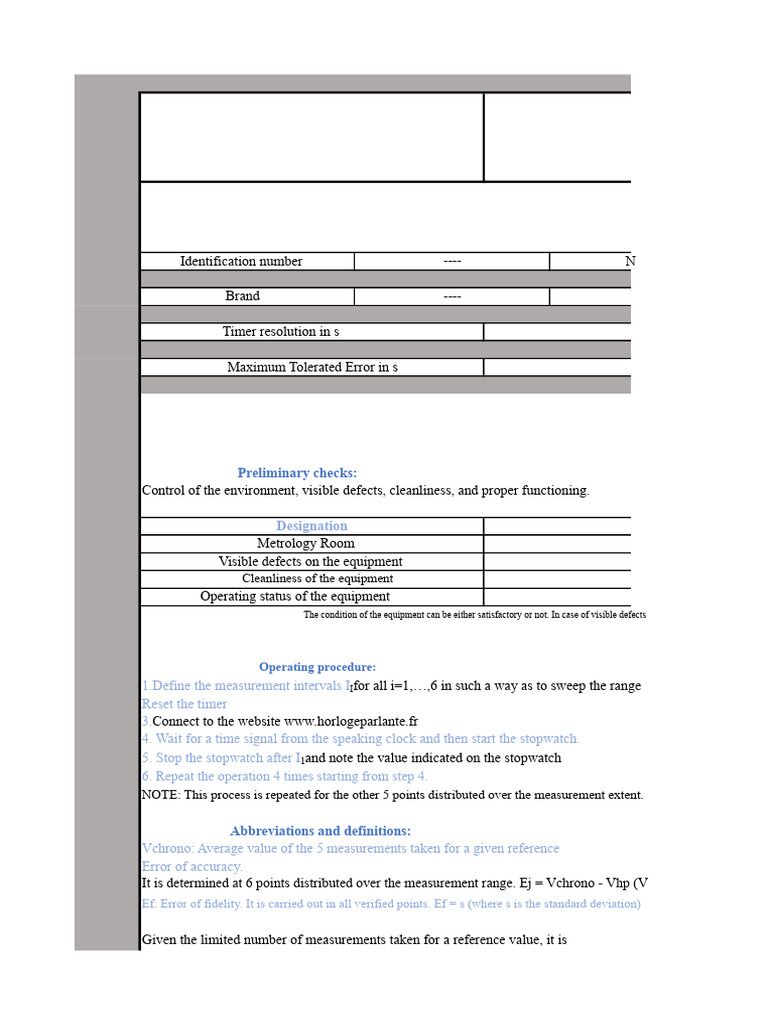 Calibration Procedure | PDF | Calibration | Uncertainty