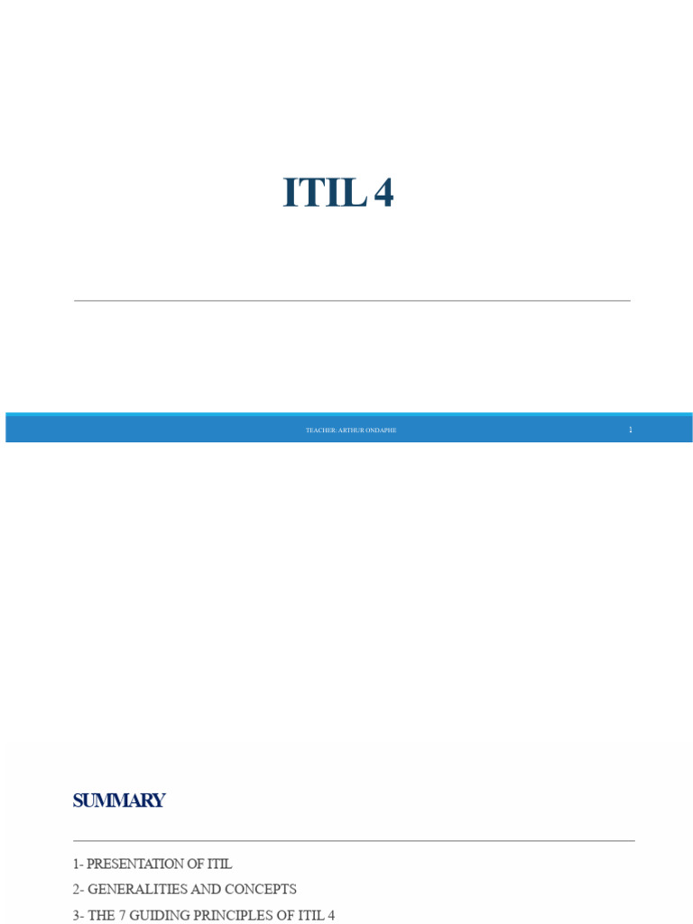 Course - ITIL 4 | PDF | Performance Indicator | Automation