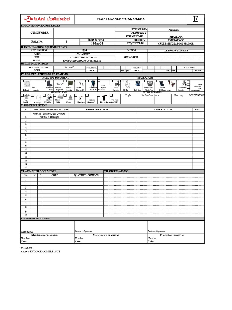 Corrective OT Format MASTER | PDF | Safety | Working Conditions