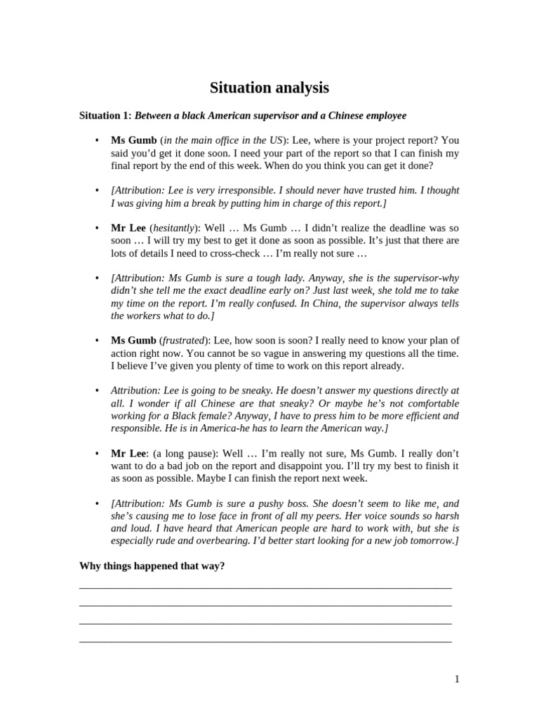 Session 9 - Situation Analysis | PDF