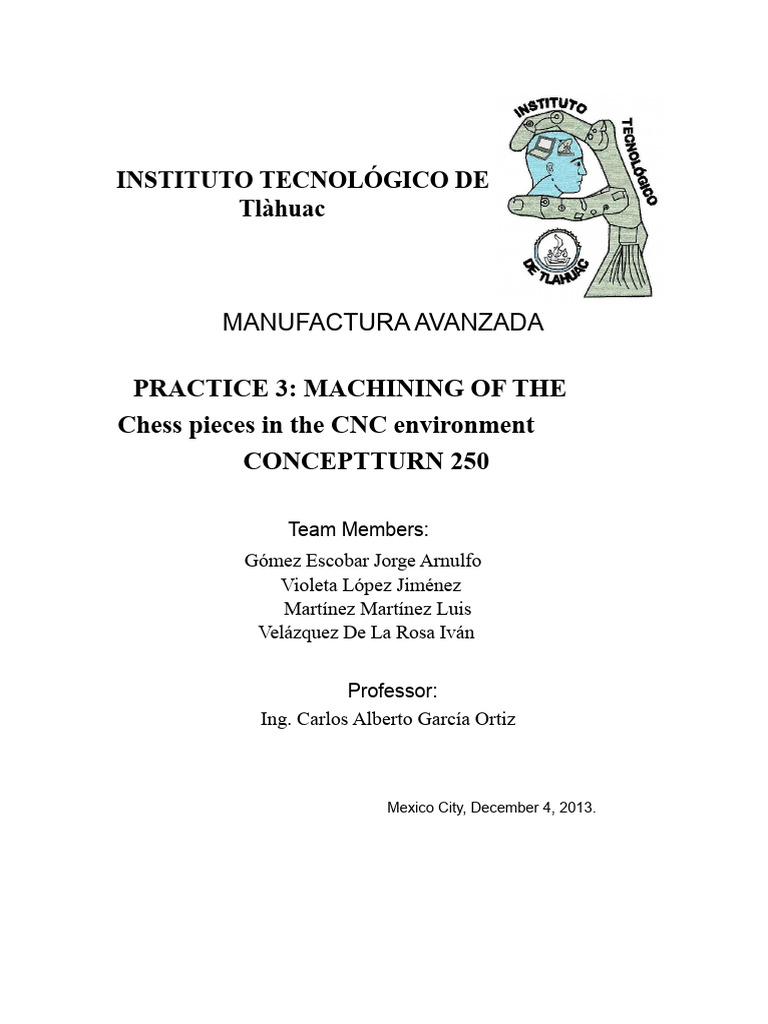 CNC Machining Chess Pieces Guide | PDF | Machining | Circle