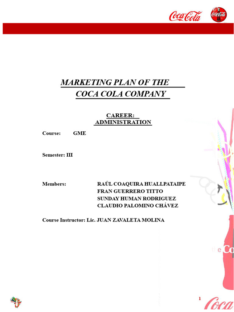 Coca-Cola Marketing Plan Overview | PDF | Coca Cola | Pepsi