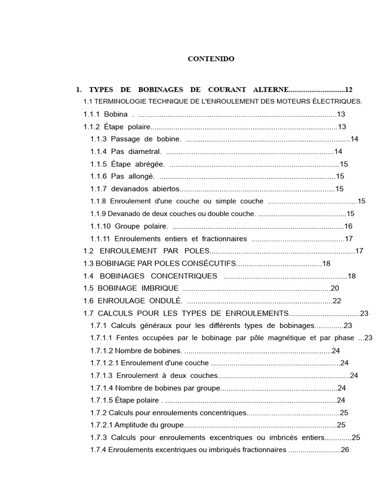 Types et processus de bobinage moteur | PDF | Champ magnétique | Inducteur