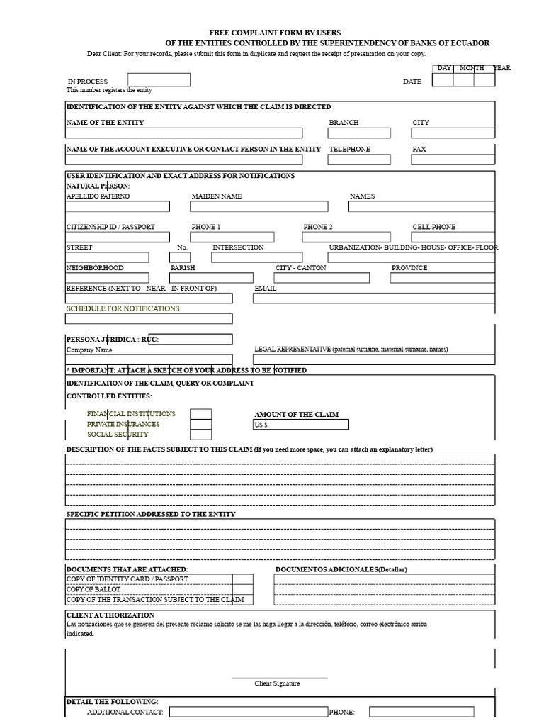 Claims Format Aug 14 | PDF | Identity Document