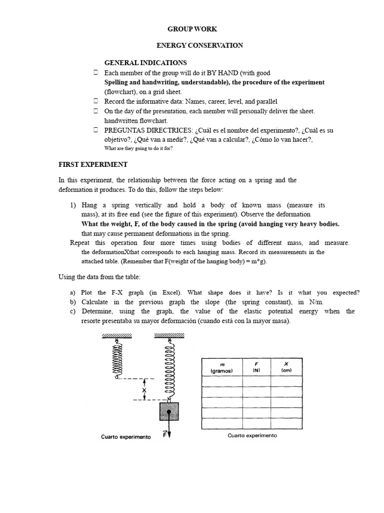 Energy Conservation Experiments Guide | PDF | Potential Energy | Experiment