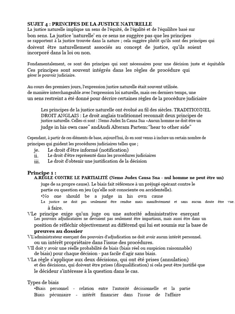 Principes de la Justice Naturelle | PDF | Justice | Crime et violence