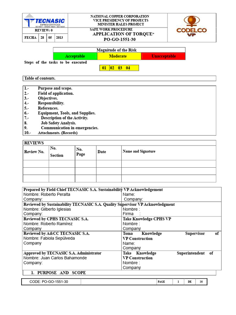 Torque Application Safety Procedure | PDF | Screw | Nut (Hardware)