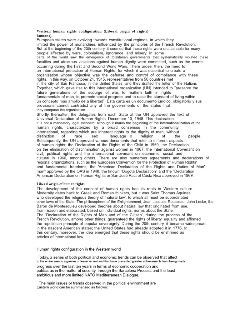 Liberal Origins of Human Rights Explained | PDF | Human Rights | Liberalism