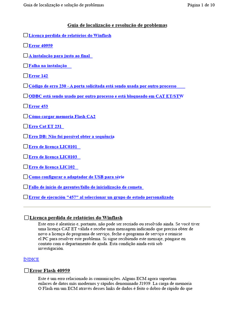 Solução de Problemas do Winflash e CAT ET | PDF | Microsoft Windows ...
