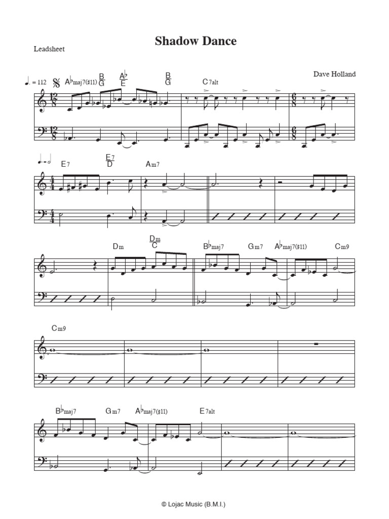 Shadow Dance Leadsheet | PDF
