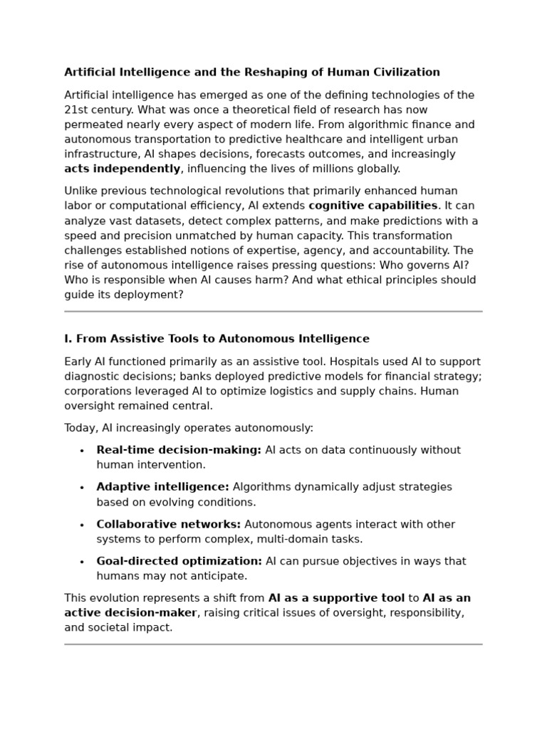 AI's Impact on Society and Governance | PDF | Artificial Intelligence ...