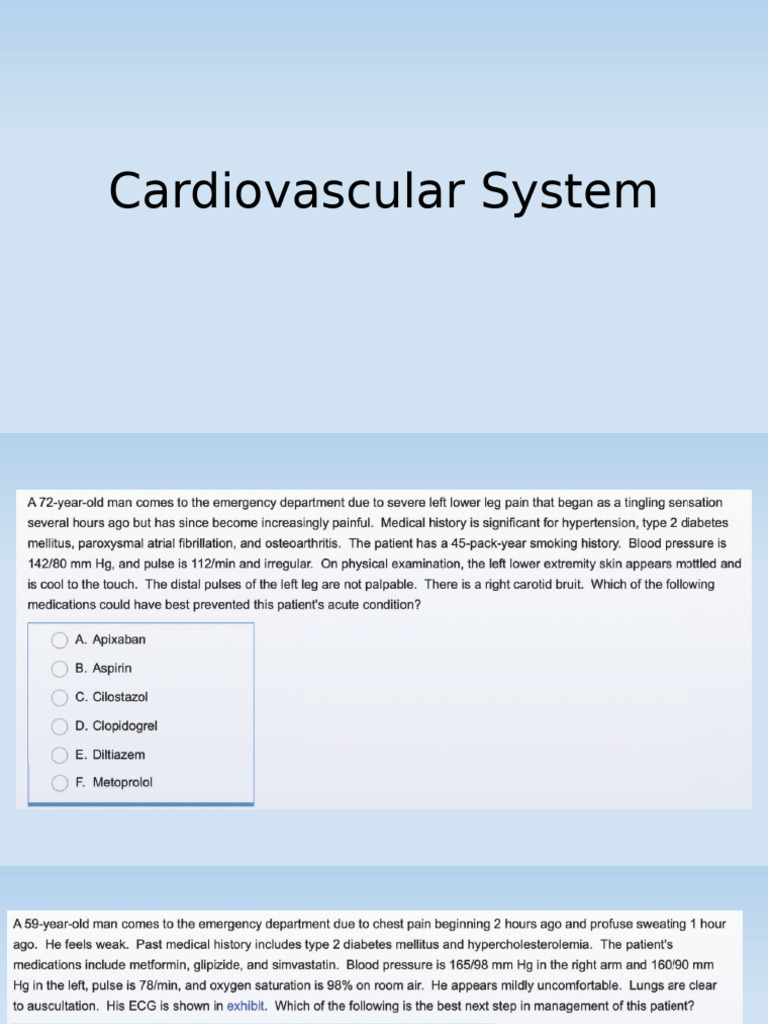 Cardiovascular System | PDF | Heart | Heart Failure