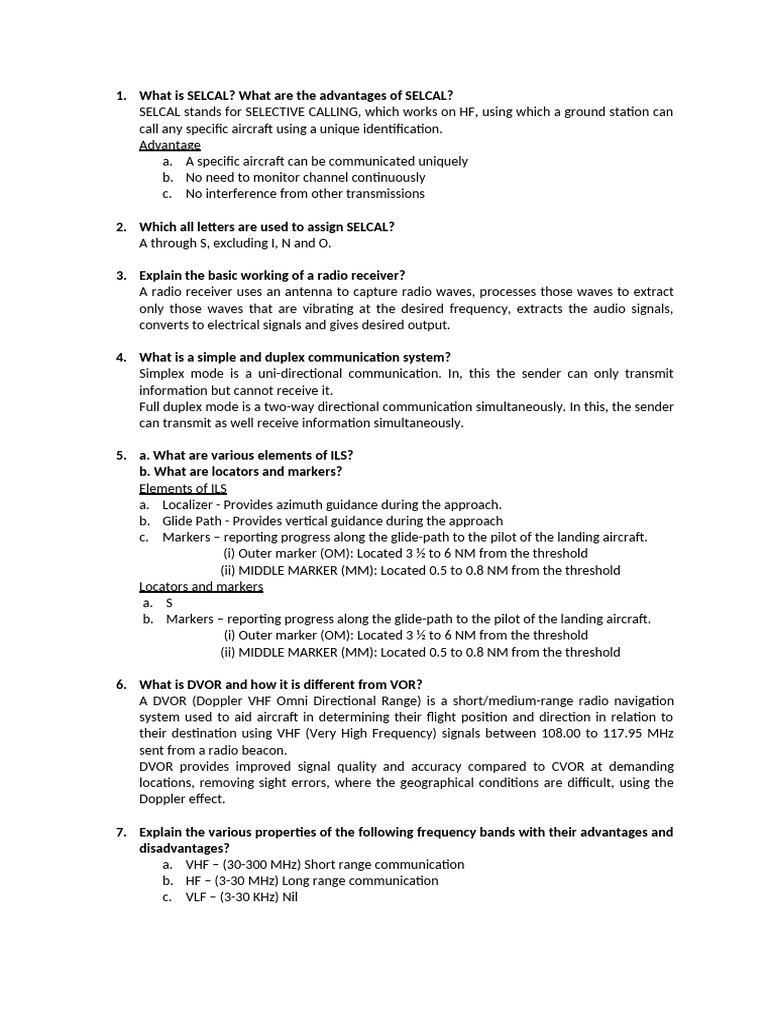 Understanding SELCAL and Aviation Communication | PDF | High Frequency ...