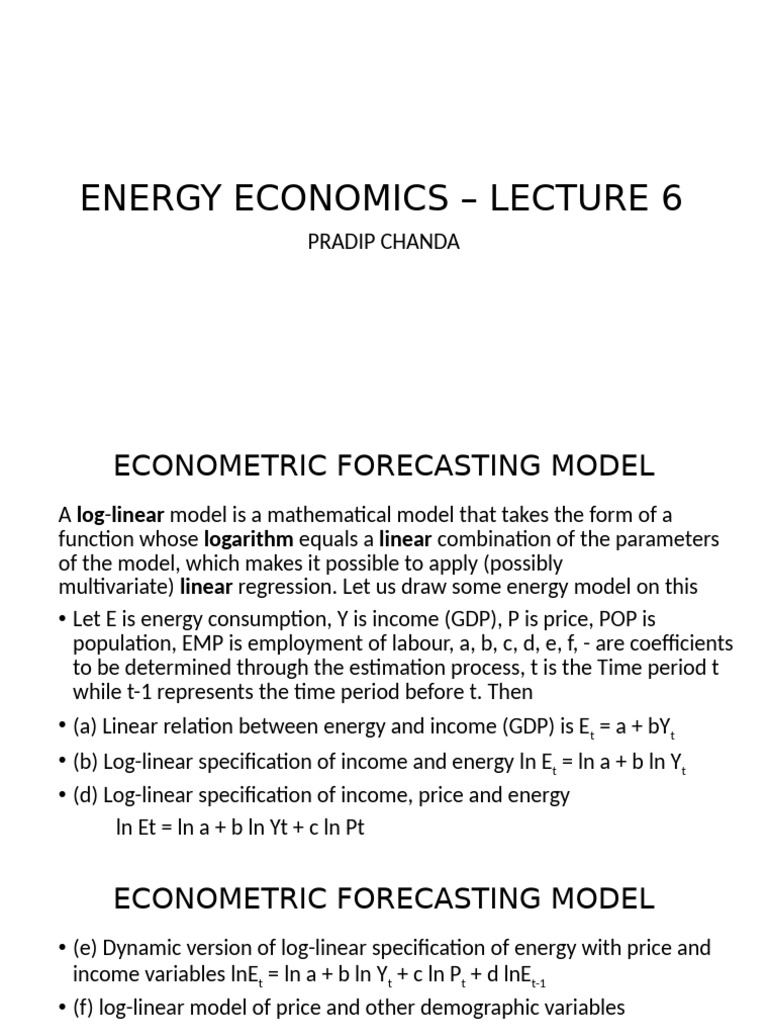 Energy Demand Forecasting Through Various Methods | PDF | Econometrics ...