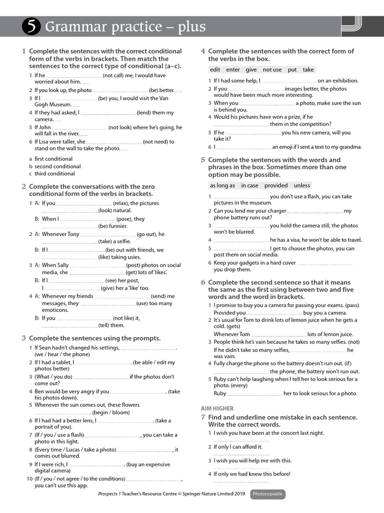 PR1 U05 Grammar Practice Plus | PDF | Selfie | Syntax