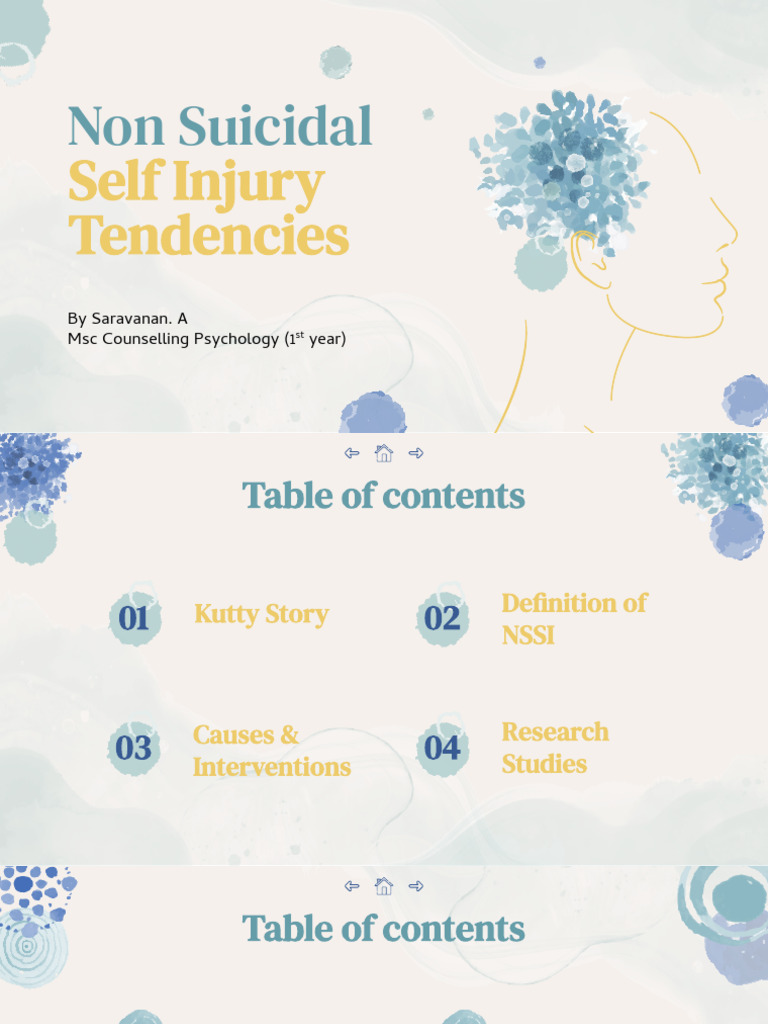Understanding Non-Suicidal Self-Injury | PDF | Self Harm | Mental Disorder