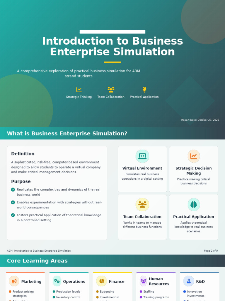 ABM Introduction to Business Enterprise Simulation | PDF | Simulation ...